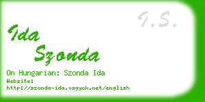 ida szonda business card